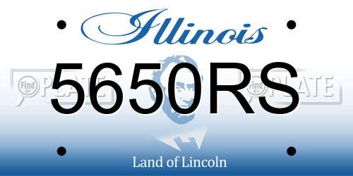 5650RS Illinois License Plate