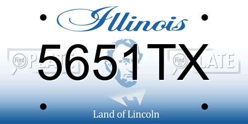 5651TX Illinois License Plate