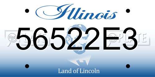 56522E3 Illinois License Plate