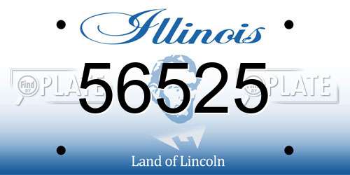56525 Illinois License Plate