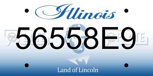 56558E9 Illinois License Plate