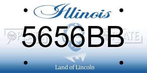 5656BB Illinois License Plate