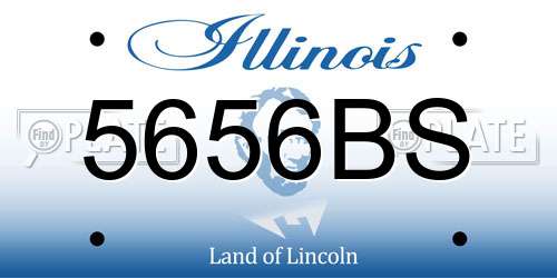 5656BS Illinois License Plate