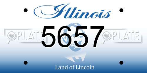 5657 Illinois License Plate