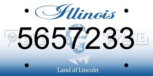 5657233 Illinois License Plate