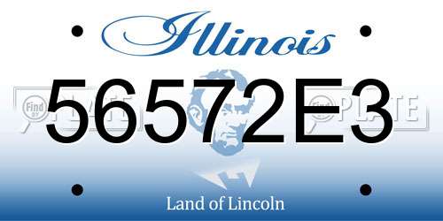 56572E3 Illinois License Plate