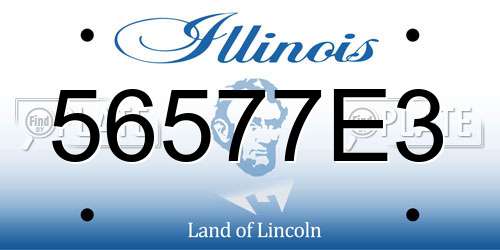 56577E3 Illinois License Plate