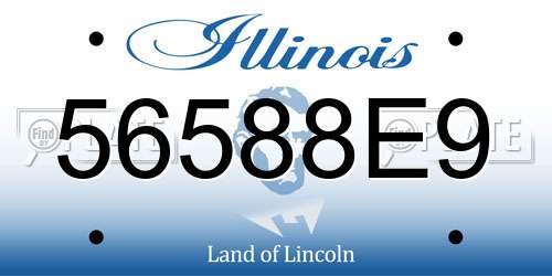 56588E9 Illinois License Plate