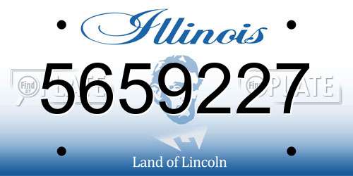 5659227 Illinois License Plate