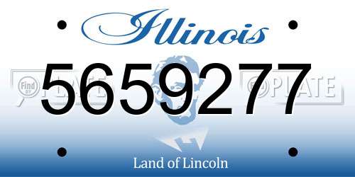 5659277 Illinois License Plate