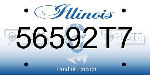 56592T7 Illinois License Plate