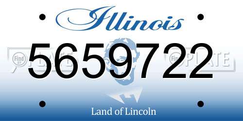 5659722 Illinois License Plate
