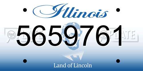 5659761 Illinois License Plate