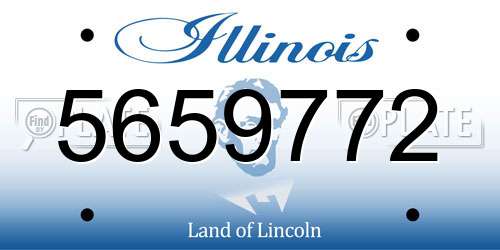 5659772 Illinois License Plate