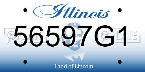 56597G1 Illinois License Plate