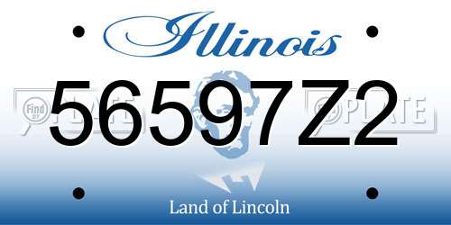 56597Z2 Illinois License Plate