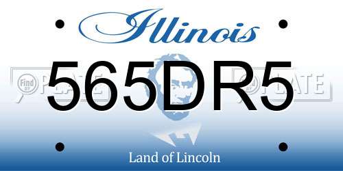 565DR5 Illinois License Plate