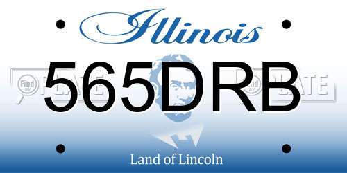 565DRB Illinois License Plate