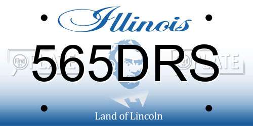 565DRS Illinois License Plate