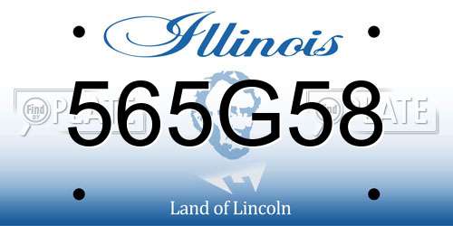 565G58 Illinois License Plate