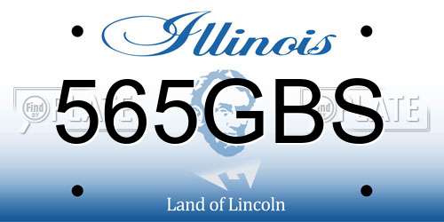 565GBS Illinois License Plate