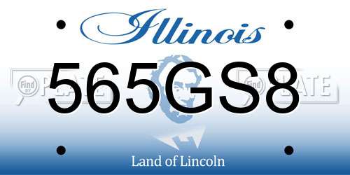 565GS8 Illinois License Plate