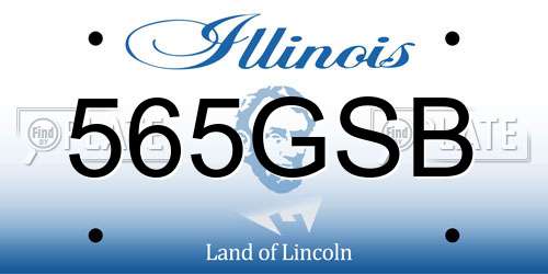 565GSB Illinois License Plate