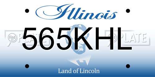 565KHL Illinois License Plate