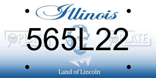 565L22 Illinois License Plate
