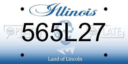 565L27 Illinois License Plate
