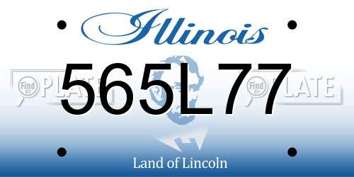 565L77 Illinois License Plate