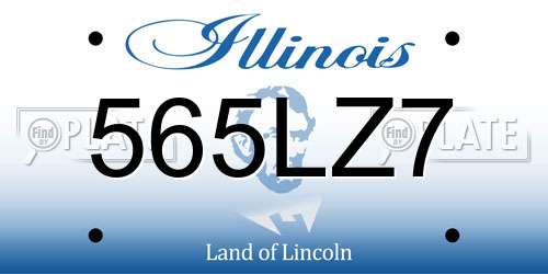 565LZ7 Illinois License Plate