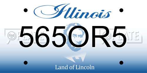 565OR5 Illinois License Plate