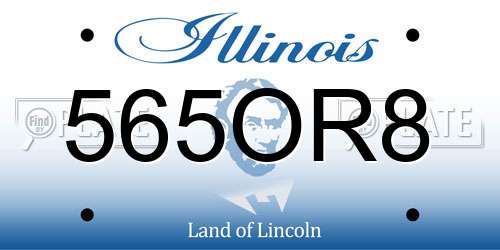 565OR8 Illinois License Plate