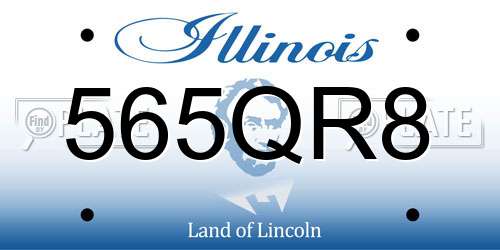 565QR8 Illinois License Plate