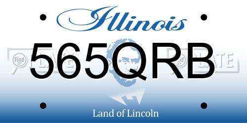 565QRB Illinois License Plate
