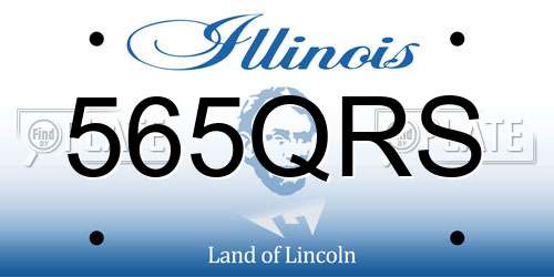 565QRS Illinois License Plate
