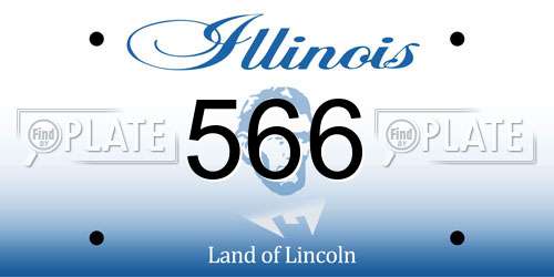 566 Illinois License Plate