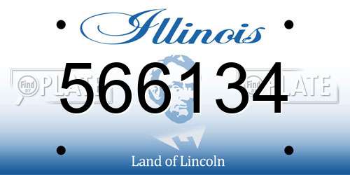 566134 Illinois License Plate