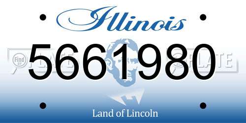 5661980 Illinois License Plate
