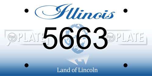 5663 Illinois License Plate
