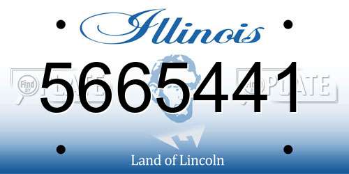 5665441 Illinois License Plate