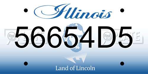 56654D5 Illinois License Plate