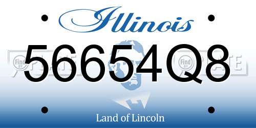 56654Q8 Illinois License Plate