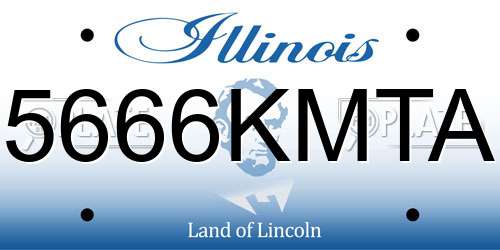 5666KMTA Illinois License Plate