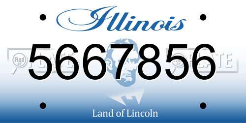5667856 Illinois License Plate