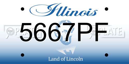 5667PF Illinois License Plate