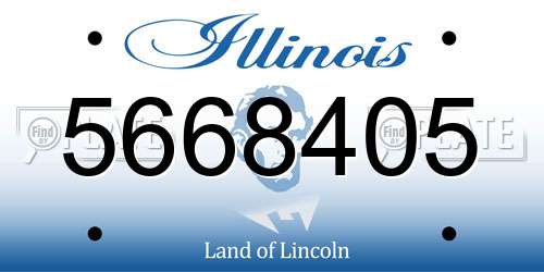 5668405 Illinois License Plate
