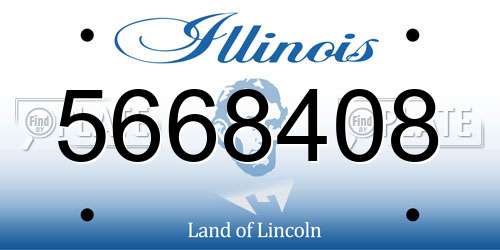 5668408 Illinois License Plate