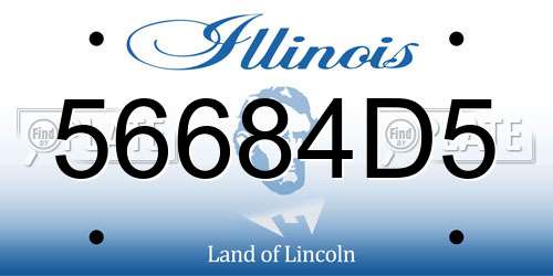 56684D5 Illinois License Plate
